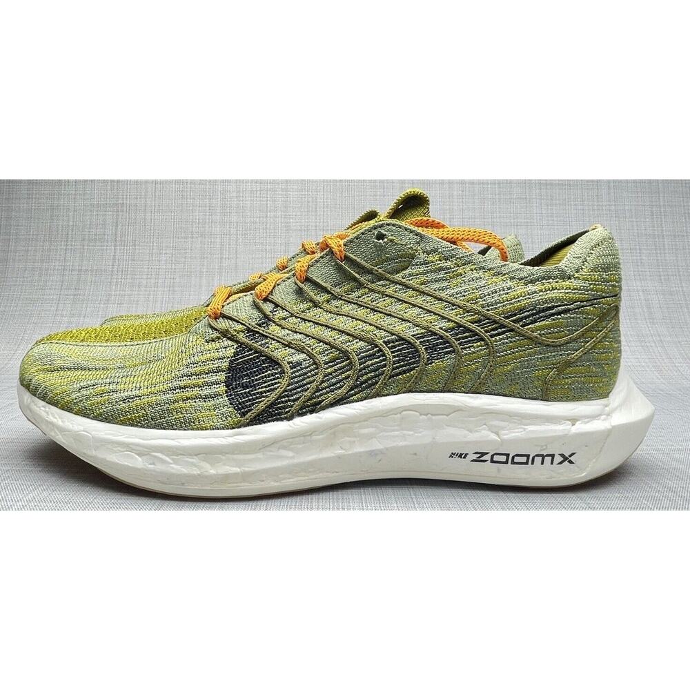 Nike ZoomX Pegasus Turbo Size 8 Moss Oil Green Vivid Orange FJ5445-390